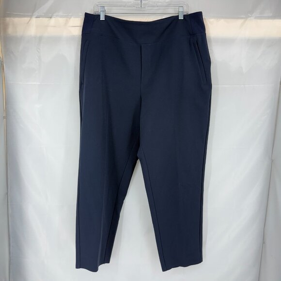 Athleta Women 16 Endless High Rise Pant Navy Blue Stretch Active Travel Commute - Picture 2 of 13